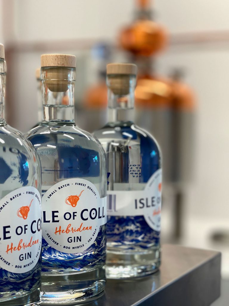 Bottles of Coll Gin